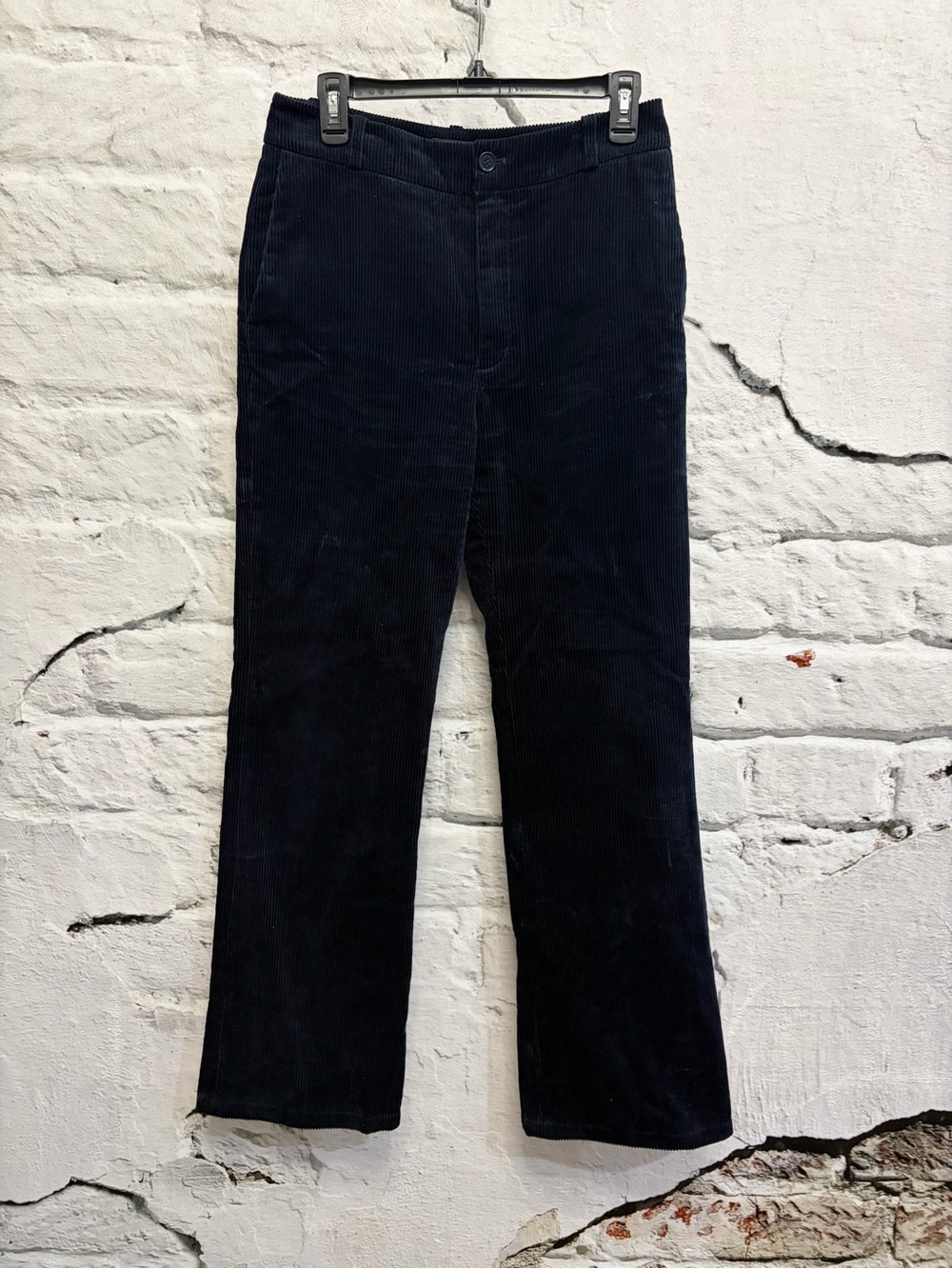 A.P.C. Wide Corduroy Navy Blue Pants Classic Preppy Dark Academia French‎ Design
